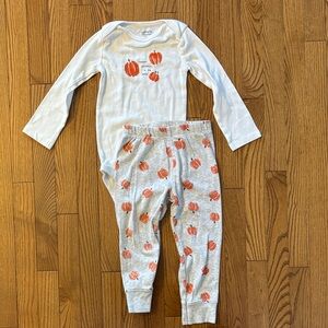 Pumpkin Print Toddler Outfit